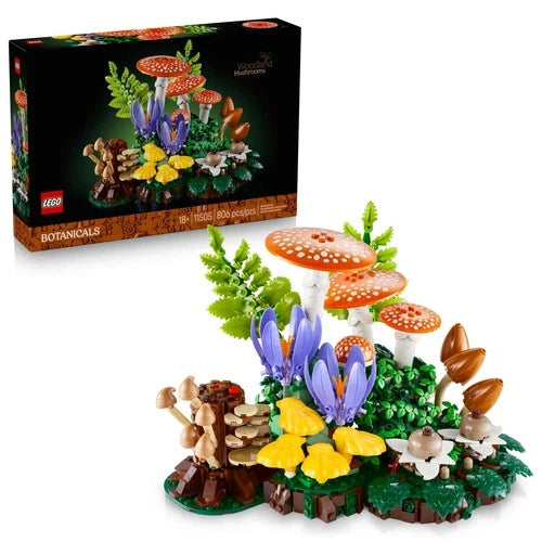 LEGO Botanicals Woodland Mushrooms Building Set, 806 Pieces, Multicolor,