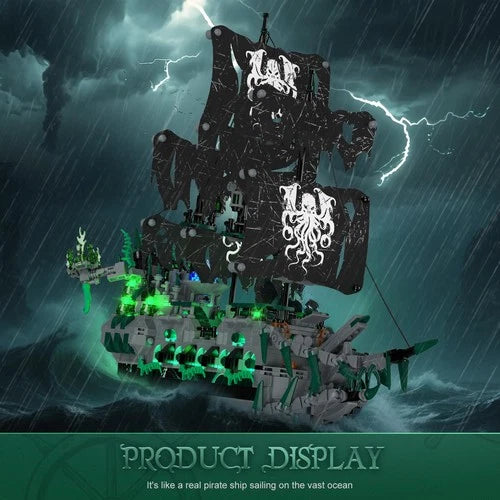 Ghost Ship Flying Dutchman Building Blocks Set 1100 Pieces Pirate Model with