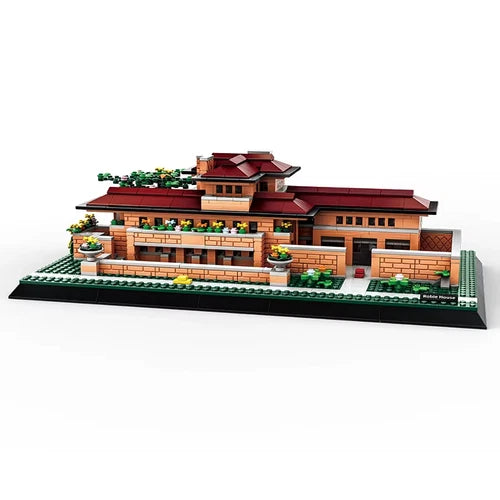 MOC Robie House Chicago Building Block Model Kit Toy Gift 1182 Pcs