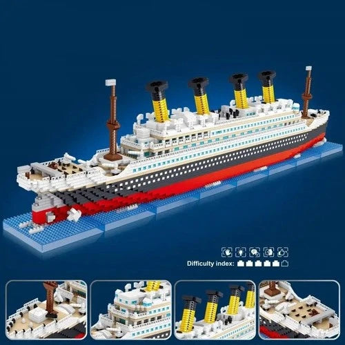 Titanic Building Blocks Cruise Ship 4404PCS Mini Assemble Bricks Model Toys gift