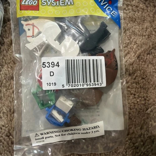 LEGO NEW 5394 SERVICE: Horses and Saddles in original Pouch - Never Opened