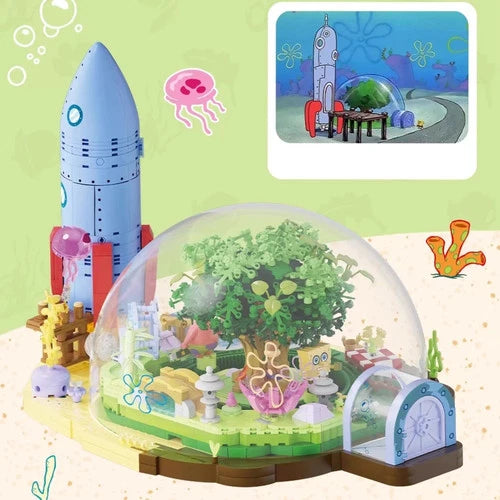 AREA-X AB0088 Sandy Cheeks Treedome SpongeBob SquarePants Building Blocks toy