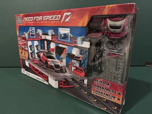 Mega Bloks Need for Speed 95720 Custom Garage 2 In 1 Audi R8 Building Set New