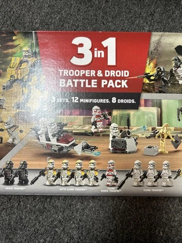 MEOW Star Wars Trooper & Droid Battle Pack 66821 3-in-1 Set 592 pcs 8+ New