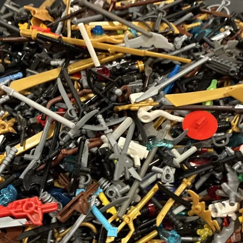 One Pound Of Lego Weapons Lot huge collection