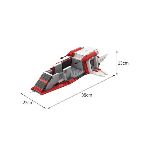 YOUFOY Transport with Detailed Interior and Cockpit for 2 Pilots 1138 Pieces