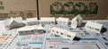N Scale-Train Model/Building-7 Piece Kit-Color: White