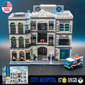 Modular City Hospital Street View MOC Building Blocks Set 4958 PCS 17 figures