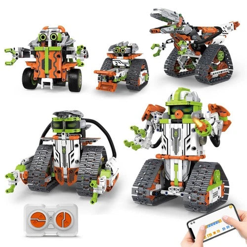 STEM Robot Building Kit with Remote Control for Boys Age 6-13, Coding Robotic...