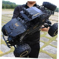 RC Cars Remote Control Car 1:12 Off Road Truck, Metal Shell LED Black