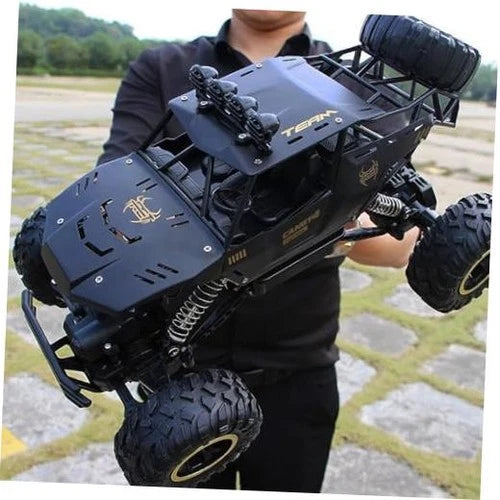 RC Cars Remote Control Car 1:12 Off Road Truck, Metal Shell LED Black