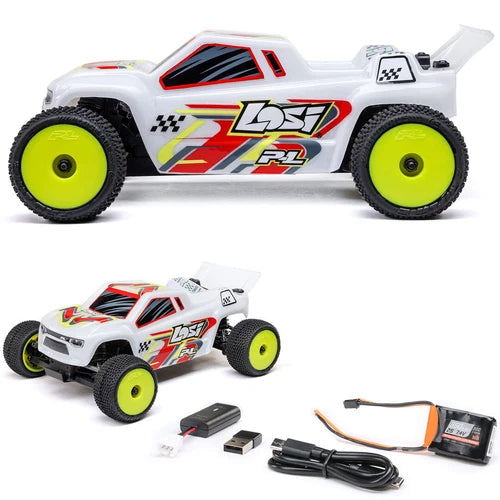 Losi 1/28 Micro-T 2S 2WD RTR Stadium Truck w/Battery & Charger, White