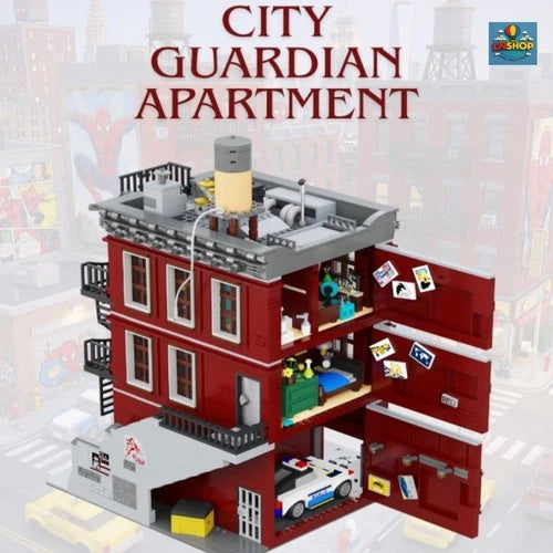 Spider-Man City Apartment Deli Building Blocks 3559PCS Marvel Super Hero Set Box