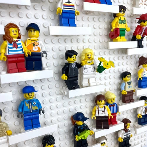 LEGO Build-Your-Own Minifig Guestbook! 50 heads torso leg hair + mounts 4 boards