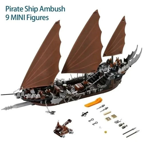 CUSTOM BLOCKS Pirate Ship Ambush (79008) ALL FIGURES