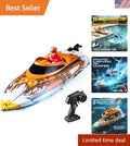 Fast and Fun HJ822 12 Inch RC Boat with LED Lights - Perfect Outdoor Adventure