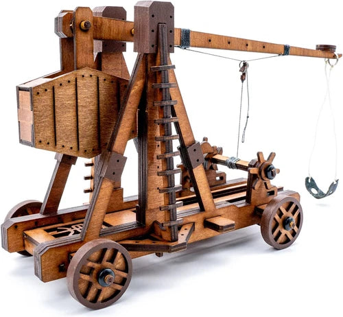 DIY 3D Wooden Puzzles Trebuchet Science Building Kit Model Catapult