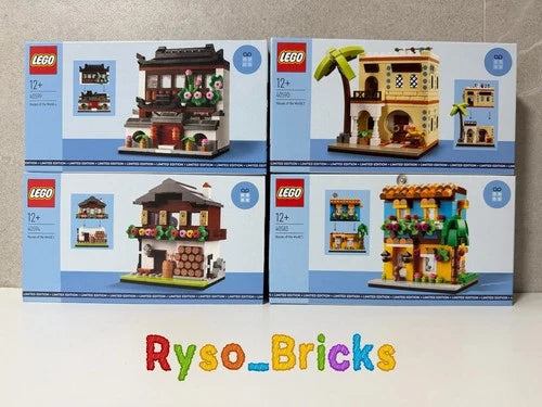 LEGO Houses of the World Complete Collection 40583, 40590, 40594, 40599 NEW &