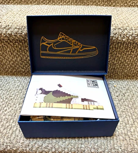 Jordan 1 Travis WMNS Olive Low NTSM Kickbrick Puzzle Building Blocks