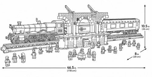 Magic School Steam Train Building Block Set 5129 PCS No Box Display Model Gift