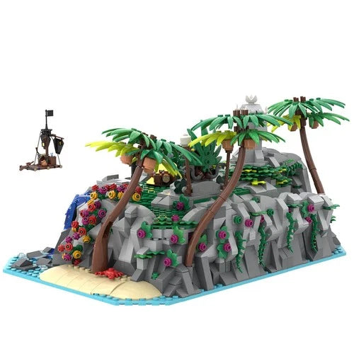 Custom MOC-225892 ISLAND for Pirates Theme Building Blocks Set 1856PCS