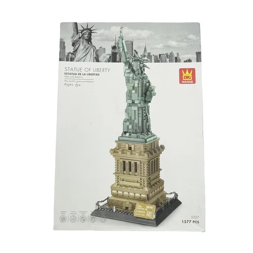 WANGE 1577 Pcs Statue of Liberty New York Building Blocks World Architecture