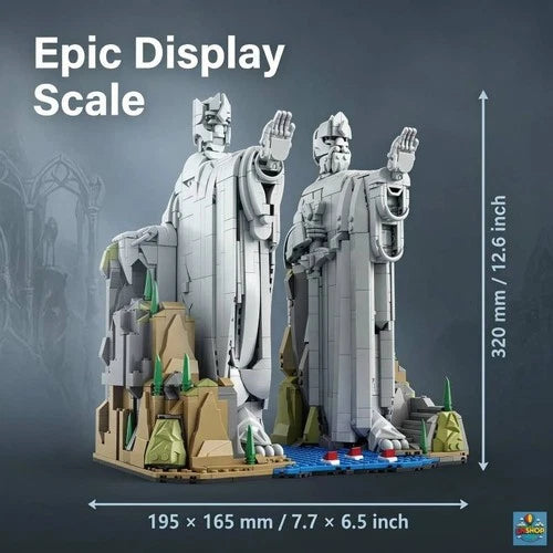 Lord of the Rings Gate of Argonath 1706 PCS Bookends Building Blocks Dispaly Set