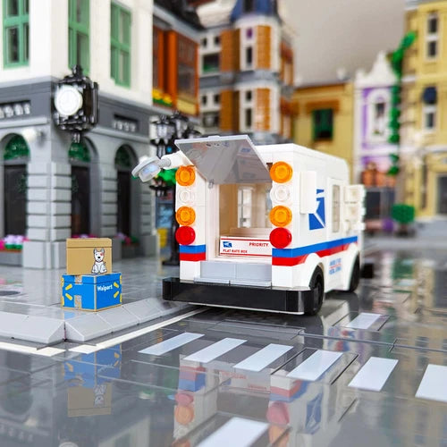 United Studs Postal Mail Service Delivery Truck - Custom Printed - Buildable Set