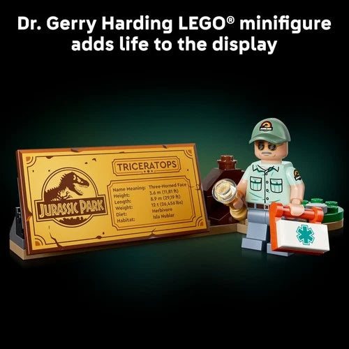 LEGO Jurassic World Dinosaur Fossils: Triceratops - Building Set for Adults, Age