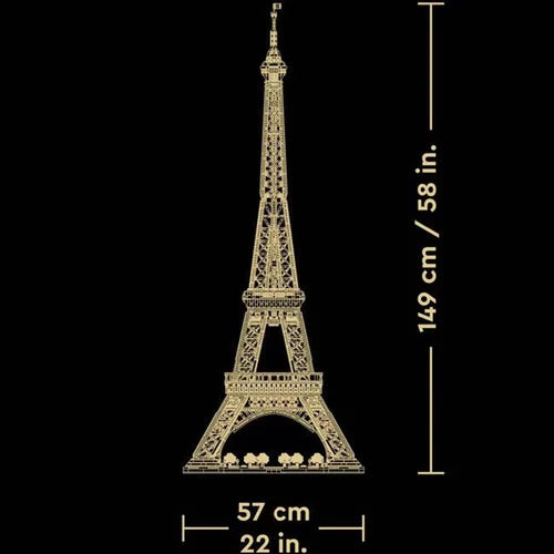 10001PCS Eiffel Tower Building Blocks Model Bricks MOC 10307