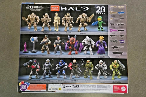 NEW Mega Construx Pro Builders Halo 20th Anniversary 20 Character Pack 352 Piece