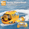 2.4GHz RC Boat Waterproof Remote Control Motorboat Water Spray Pool Toy Gift
