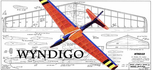 Wyndigo Slope Soarer Mini Sailplane 44" WS RC Airplane Laser Cut Balsa Short Kit