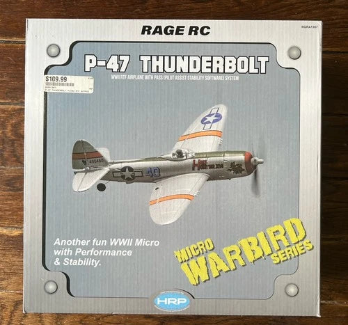 Rage RC P-47 Thunderbolt Micro RTF Airplane w/ Pilot Assist PASS RGRA1307