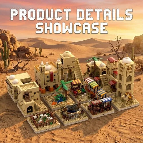 MOC Desert Town village building blocks Bricks Toys 3957 Pcs Birthday Gift