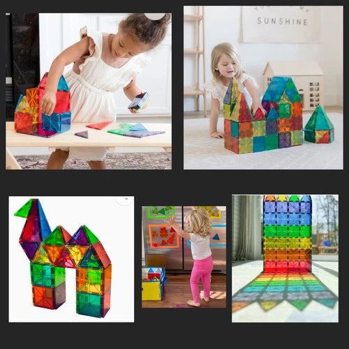 New Picasso Tiles 100-Piece Magnetic Tile Building Blocks Educational Toy
