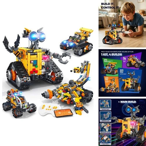 Demkia KB7138 STEM Robotics Kit for Kids 8-12, App & Remote Control Robot
