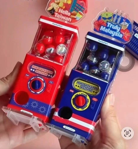 Family Mart DIY Mini Gachapon Machine - Truly Malaysia+Hello Taiwan+Dis Japan