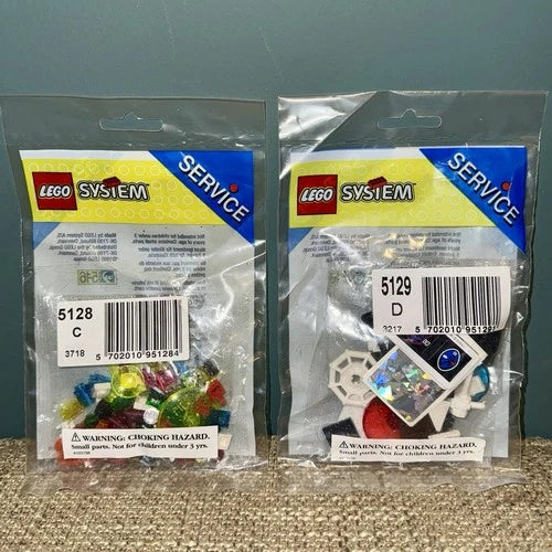 Rare LEGO Service Packs 5128 (Plates, Bricks, Toolholders) & 5129 (Space)