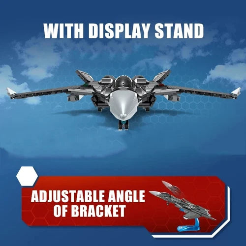 Military Fighter Aircraft Model Building Blocks Set