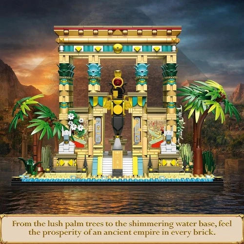 Philaedin Temple Building Set for Adults, Egyptian Architecture Building Blocks