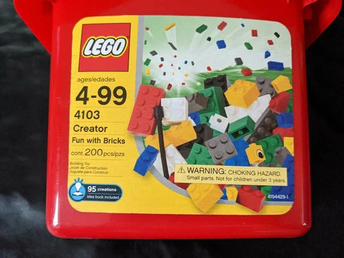 4103 Lego Creator Basic Set Fun With Bricks 200 Pieces Red Bucket Sealed NEW