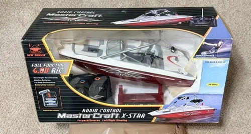 New Bright MasterCraft X-Star RC Boat Red and White Electric w/ Radio Controller