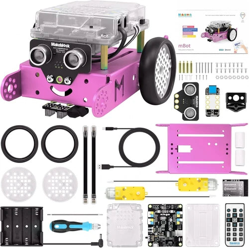 Mbot Pink STEM Coding Robotics Toy Kit for Girls & Kids Ages 8-12
