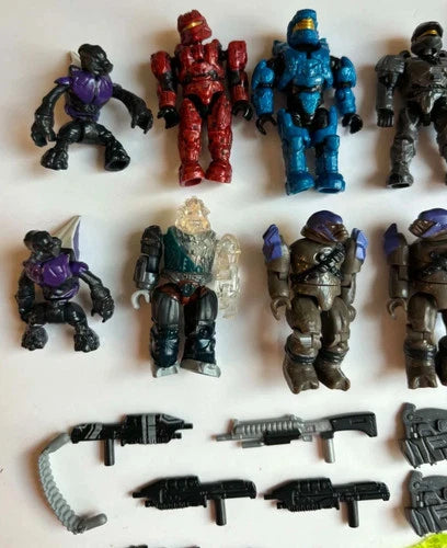 Halo Mega Bloks Construx Grunts Stalkers UNSC Covenant Elite Figures Weapons Lot