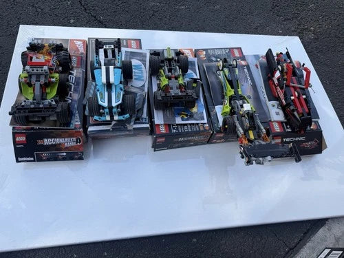 Lot Of 5 Set Lego Technic Pull-back BASH! Power Boat Lot