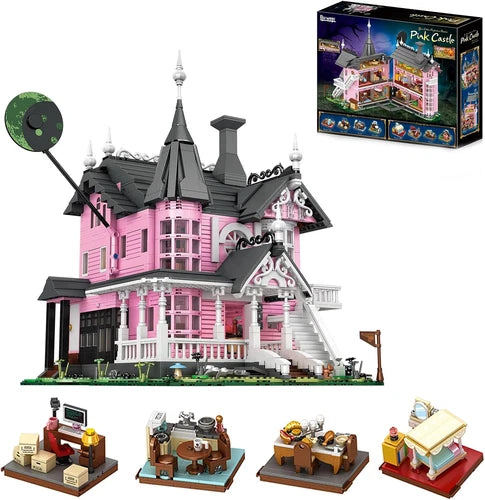 Pink Castle Haunted House Modular Building Set for Adults-2826Pcs