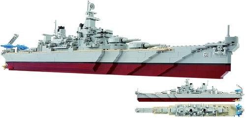 IMEX Oxford Iowa BB-61 U.S. Battleship Brick Building Set (1,058pc)
