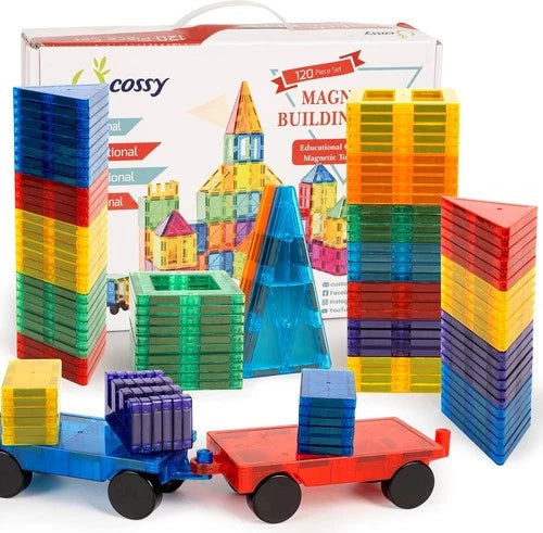 Creative 120-Piece Magnetic Tiles - Inspire Imagination and Learning for Kids