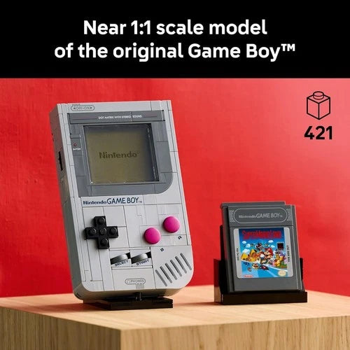 LEGO Super Mario Game Boy Retro Building Sets Collectible Model Game Paks Stand